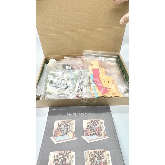 Robotime Sam’s Study DIY Miniature House Kit DG102, Build Your Own Library - Picture 5 of 8